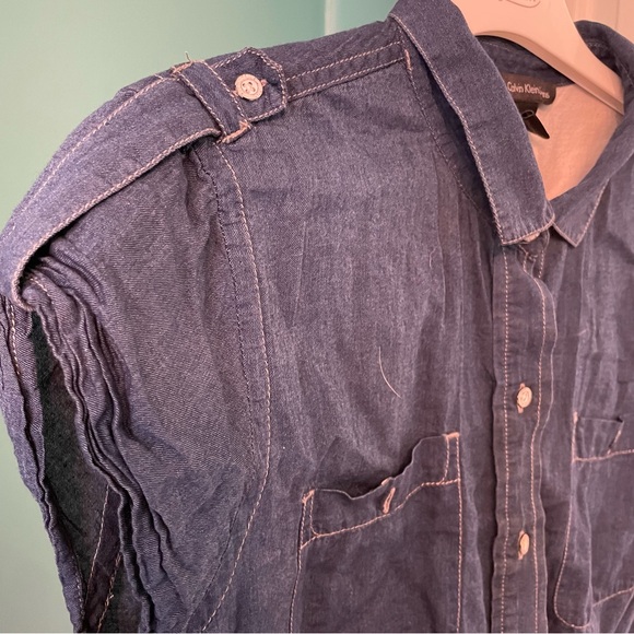 SzS Calvin Klein Cotton Blouse EUC - Picture 3 of 6